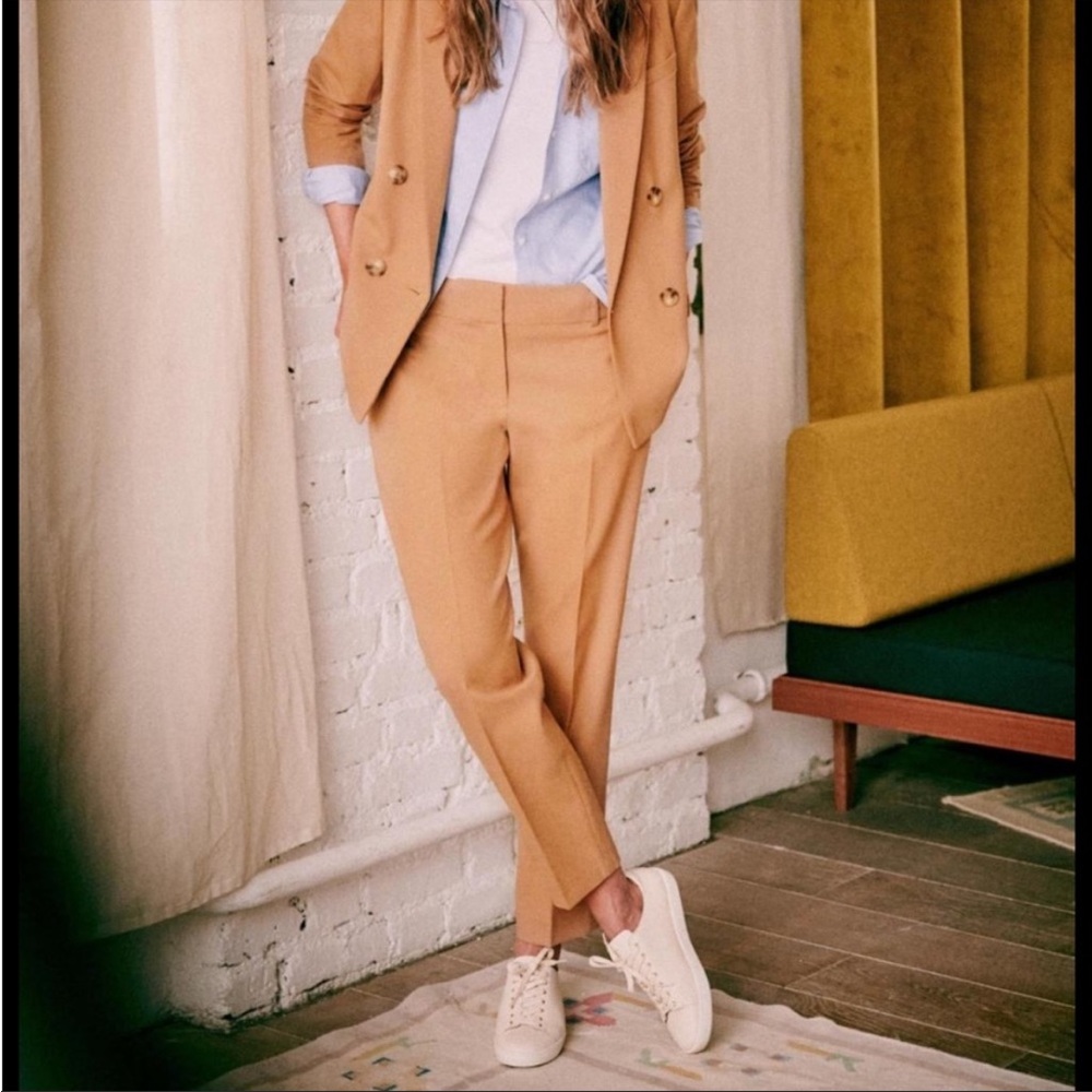 Sezane camel tan Gustavo trousers